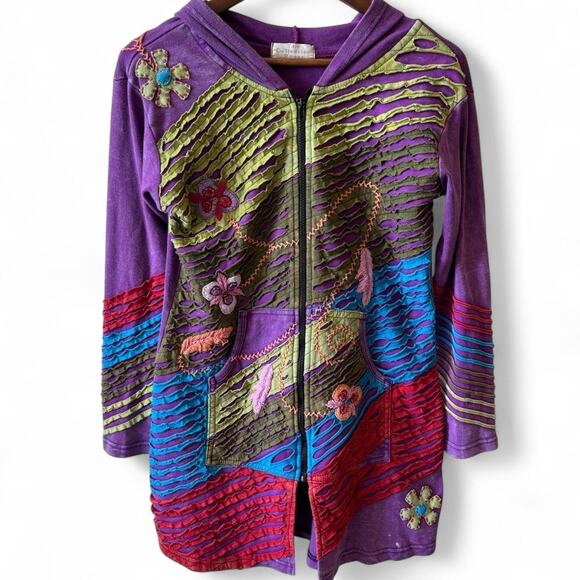 Purple boho fairy jacket - Picture 1 of 6